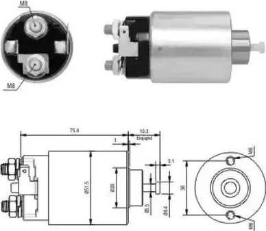 Hoffer 6646178 - Elettromagnete, Motore d'avviamento autozon.pro