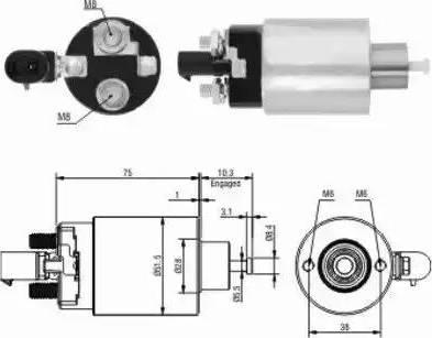 Hoffer 6646172 - Elettromagnete, Motore d'avviamento autozon.pro