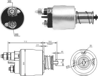 Hoffer 6646311 - Elettromagnete, Motore d'avviamento autozon.pro