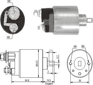 Hoffer 6646235 - Elettromagnete, Motore d'avviamento autozon.pro