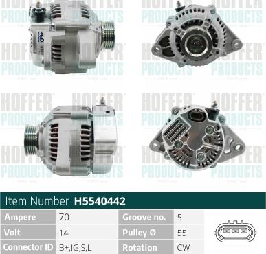 Hoffer H5540442 - Alternatore autozon.pro