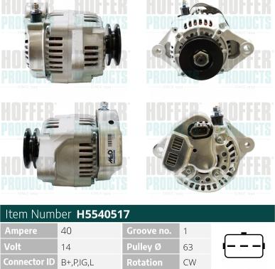 Hoffer H5540517 - Alternatore autozon.pro