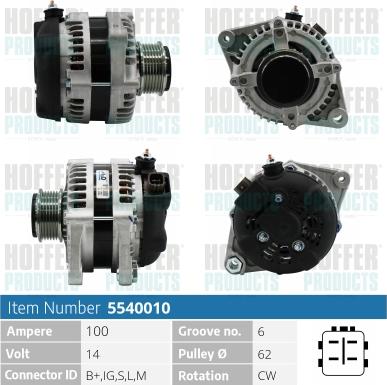 Hoffer H5540010 - Alternatore autozon.pro