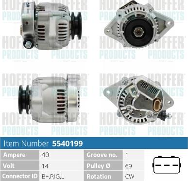 Hoffer H5540199 - Alternatore autozon.pro