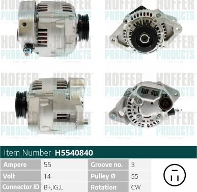 Hoffer H5540840 - Alternatore autozon.pro