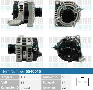 Hoffer H5540828 - Alternatore autozon.pro