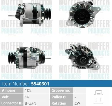 Hoffer H5540301 - Alternatore autozon.pro