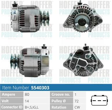 Hoffer H5540303 - Alternatore autozon.pro