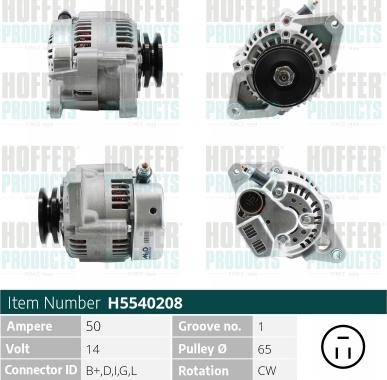 Hoffer H5540208 - Alternatore autozon.pro