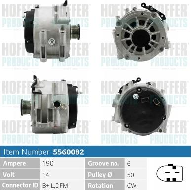 Hoffer H5560082 - Alternatore autozon.pro