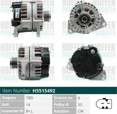 Hoffer H5515492 - Alternatore autozon.pro