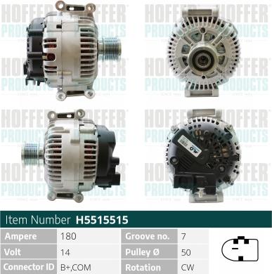 Hoffer H5515515 - Alternatore autozon.pro