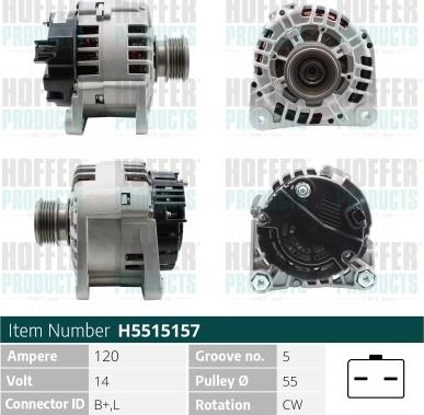 Hoffer H5515157 - Alternatore autozon.pro