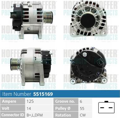 Hoffer H5515169 - Alternatore autozon.pro