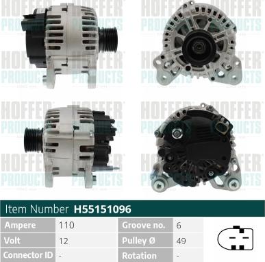 Hoffer H55151096 - Alternatore autozon.pro