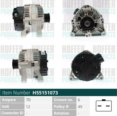 Hoffer H55151073 - Alternatore autozon.pro