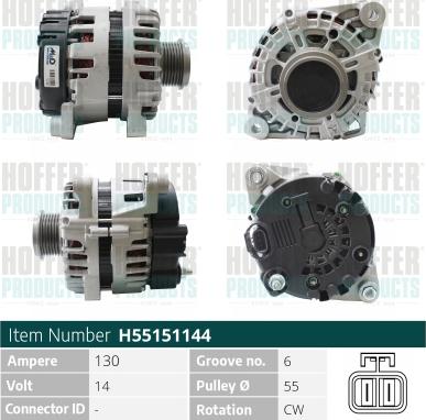 Hoffer H55151144 - Alternatore autozon.pro