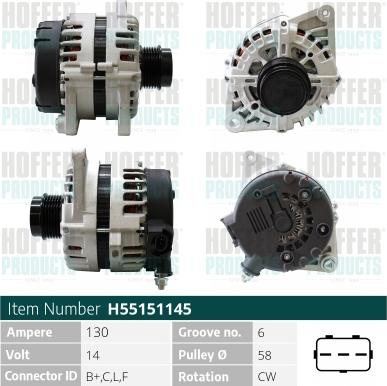 Hoffer H55151145 - Alternatore autozon.pro