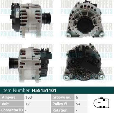 Hoffer H55151101 - Alternatore autozon.pro