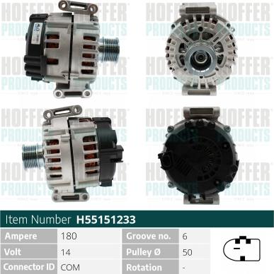 Hoffer H55151233 - Alternatore autozon.pro