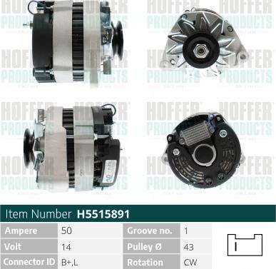 Hoffer H5515891 - Alternatore autozon.pro