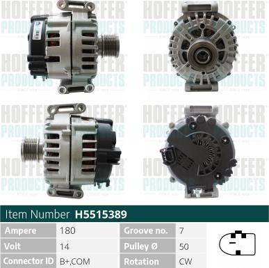 Hoffer H5515389 - Alternatore autozon.pro