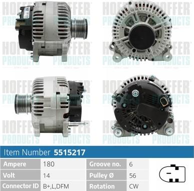 Hoffer H5515217 - Alternatore autozon.pro