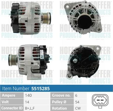 Hoffer H5515285 - Alternatore autozon.pro