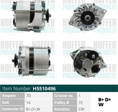 Hoffer H5510496 - Alternatore autozon.pro