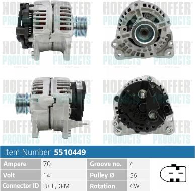 Hoffer H5510449 - Alternatore autozon.pro