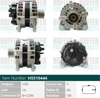 Hoffer H5510444 - Alternatore autozon.pro