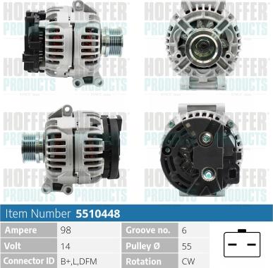 Hoffer H5510448 - Alternatore autozon.pro