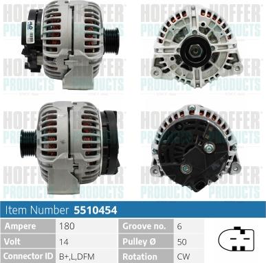 Hoffer H5510454 - Alternatore autozon.pro