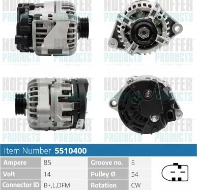 Hoffer H5510400 - Alternatore autozon.pro