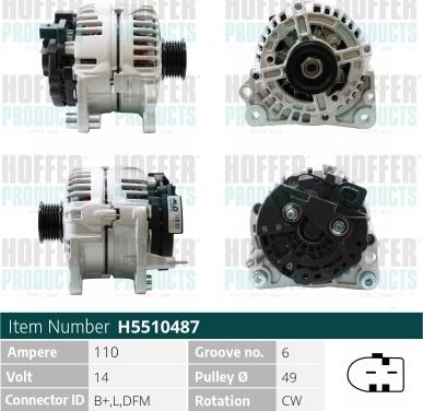 Hoffer H5510487 - Alternatore autozon.pro