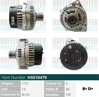 Hoffer H5510479 - Alternatore autozon.pro