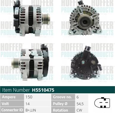 Hoffer H5510475 - Alternatore autozon.pro