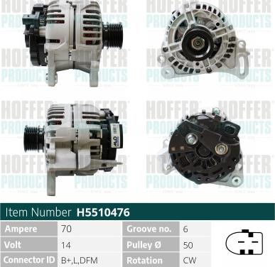 Hoffer H5510476 - Alternatore autozon.pro