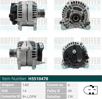 Hoffer H5510478 - Alternatore autozon.pro