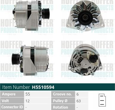 Hoffer H5510594 - Alternatore autozon.pro