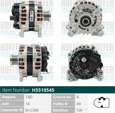 Hoffer H5510545 - Alternatore autozon.pro