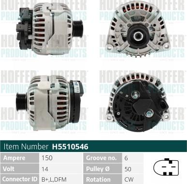 Hoffer H5510546 - Alternatore autozon.pro