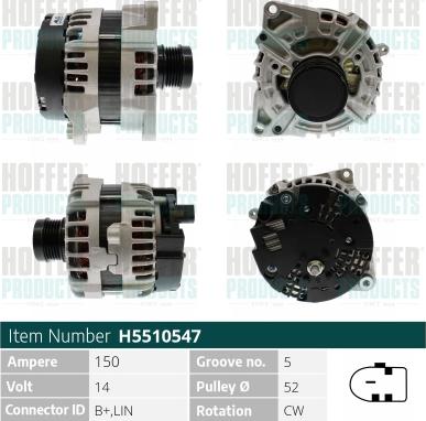 Hoffer H5510547 - Alternatore autozon.pro