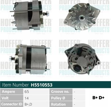 Hoffer H5510553 - Alternatore autozon.pro