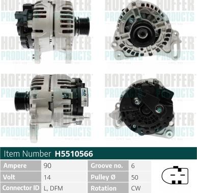 Hoffer H5510566 - Alternatore autozon.pro