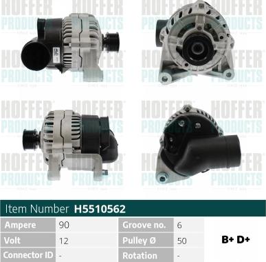 Hoffer H5510562 - Alternatore autozon.pro