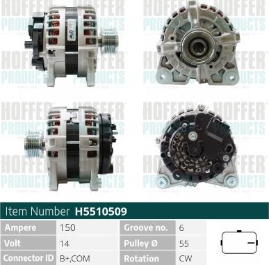 Hoffer H5510509 - Alternatore autozon.pro