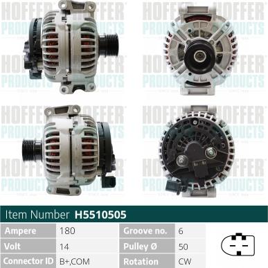 Hoffer H5510505 - Alternatore autozon.pro