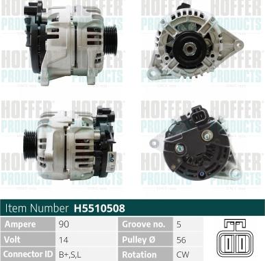 Hoffer H5510508 - Alternatore autozon.pro