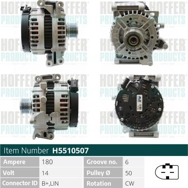 Hoffer H5510507 - Alternatore autozon.pro